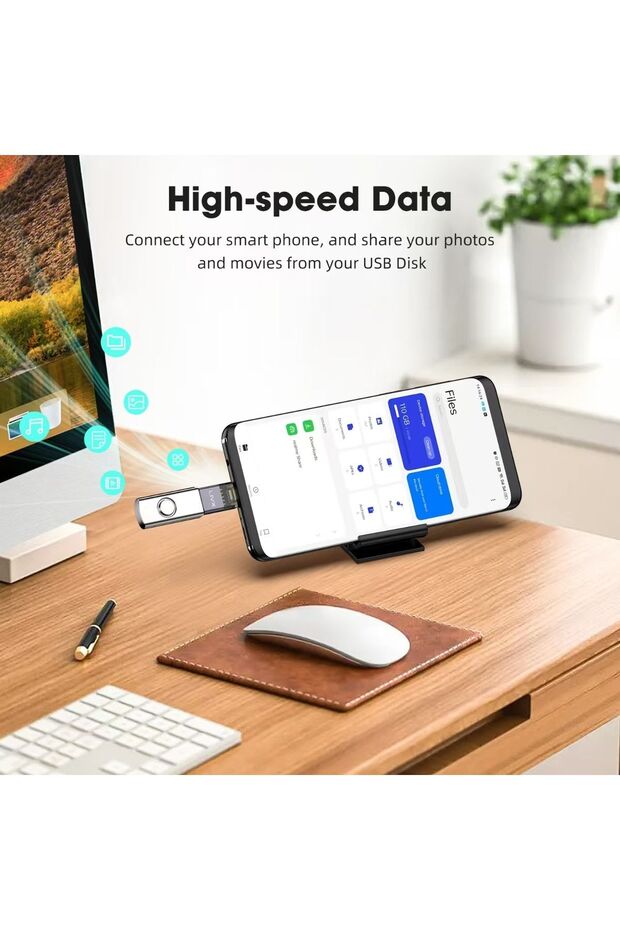 Type C to USB3.2 Çevirici Dönüştürücü OTG 10Gbps Ultra Hızlı Veri Aktarımı OTGDM - 6
