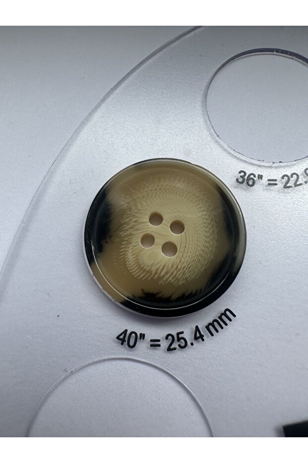 Camel Brown Black Marble Marble Pattern Design Button Plain Polyester Button 40 Size Buttons - Pack of 6 - 5