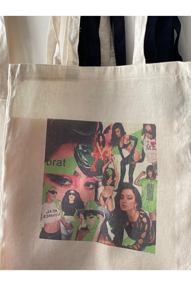 Charli Xcx Series Brat Collage Cloth Bag Tote Bag