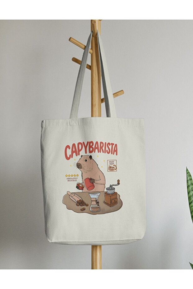 Capybarista Kapibara Capybara Y2k Retro Unisex Bez Çanta Tote Bag - 3