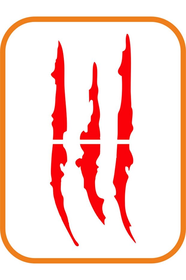 Red Headlamp Claw Trace Auto Sticker - 30x12 Cm