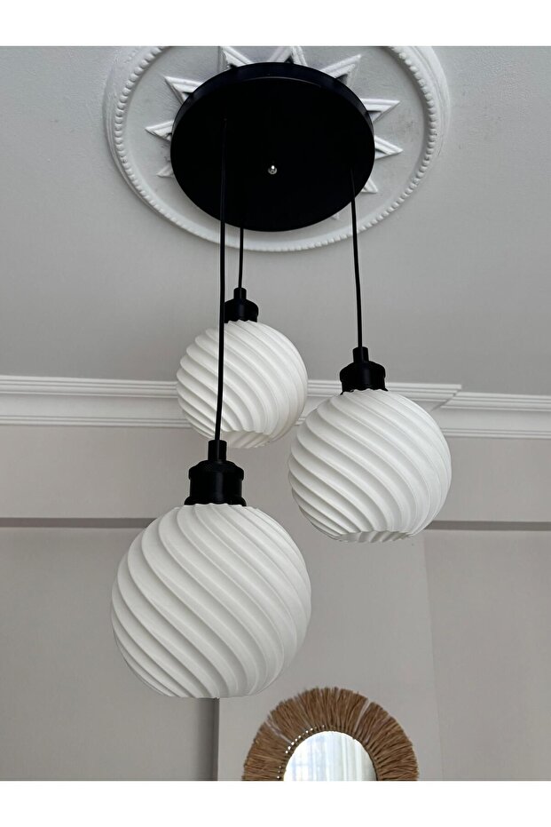 Viola 3 Lü Sarkıt Avize (SİYAH) - 1