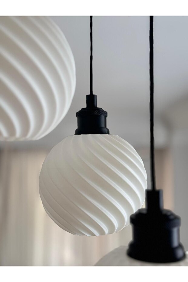 Viola 3 Lü Sarkıt Avize (SİYAH) - 4