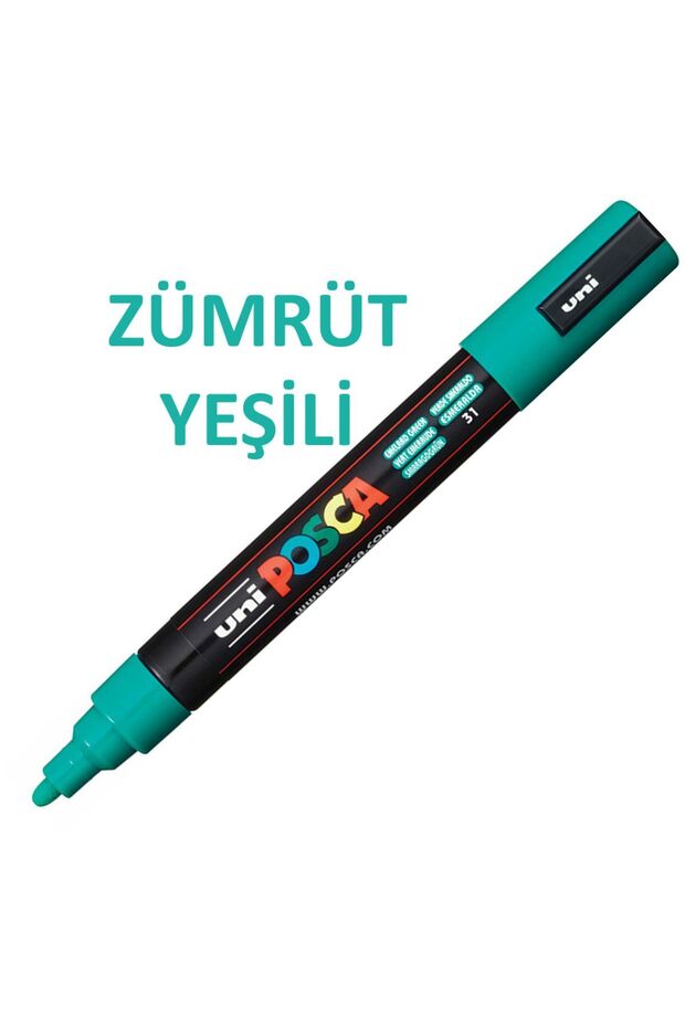 علامة Posca باللون الأخضر الزمردي Pc-3m (0.9-1.3mm) Pc3m Pc - 3m