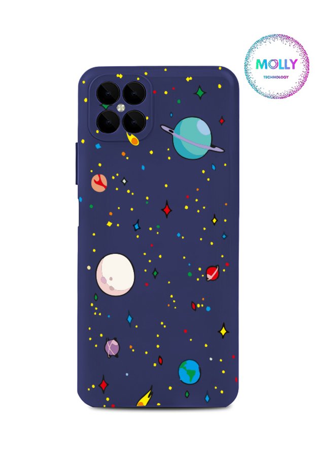 Navy Blue Planet Pattern Silicone Case for Omix X600