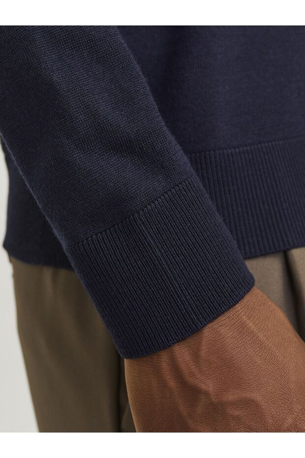 Rundhals ile Strickpullover Rundhals ile Einfarbig Strickpullover - 6