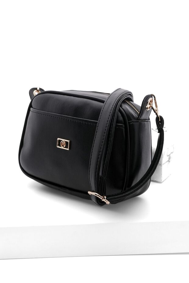 Women's Adjustable Strap Shoulder Bag Fosa Black