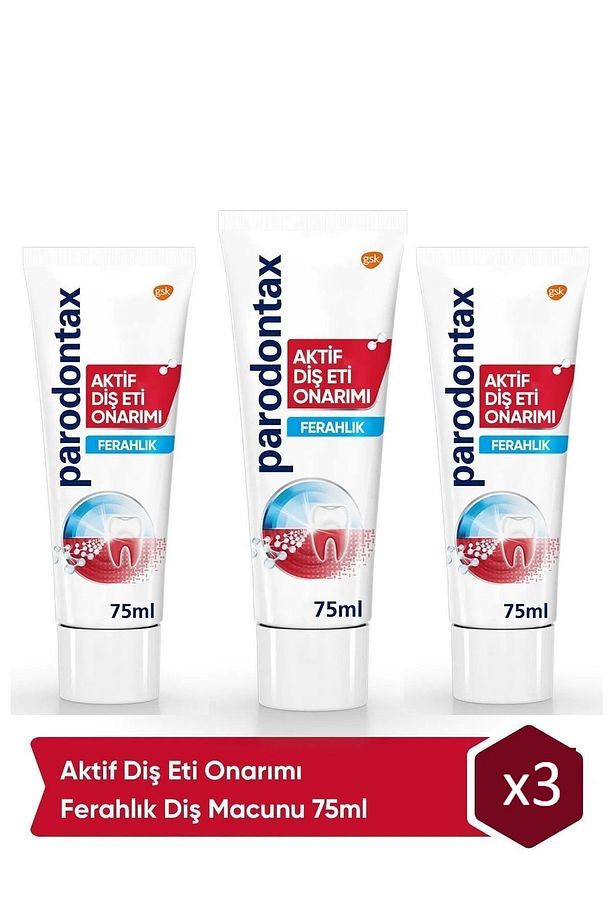 Aktif Diş Eti Onarımı Ferahlık Diş Macunu 75ml * 3 Adet - 1