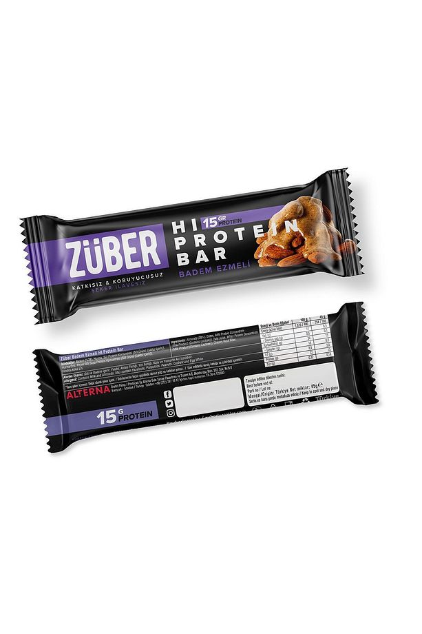 Yüksek Protein Bar Badem Ezmeli 45g X 3 Adet - 4