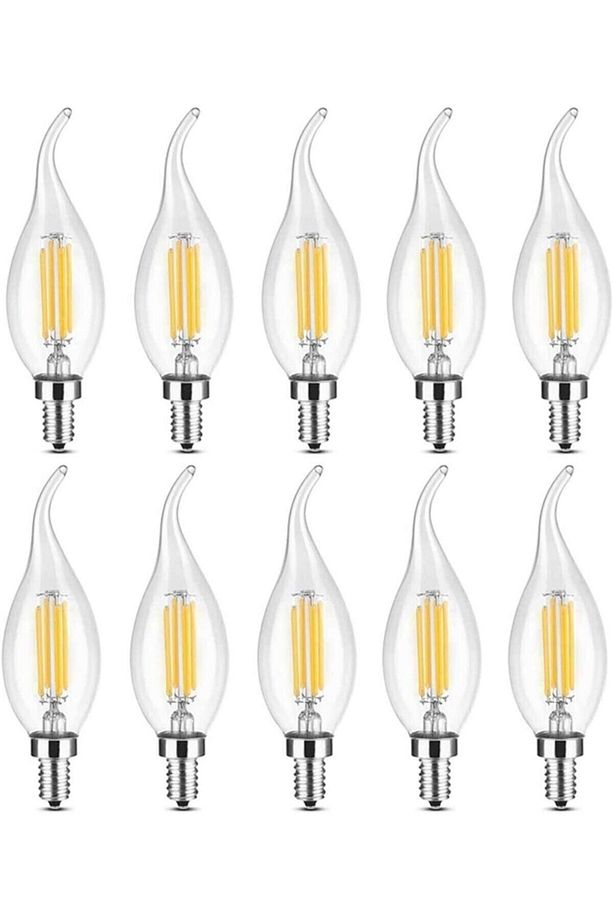 4w Led Rustik Ampul E14 Duy Gün Işığı 3200k 10 Adet Kıvrık Filament Led Ampul - 1