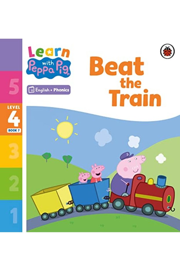 Learn With Peppa Phonics Level 4 Book 7 Beat The Train Phonics Reader