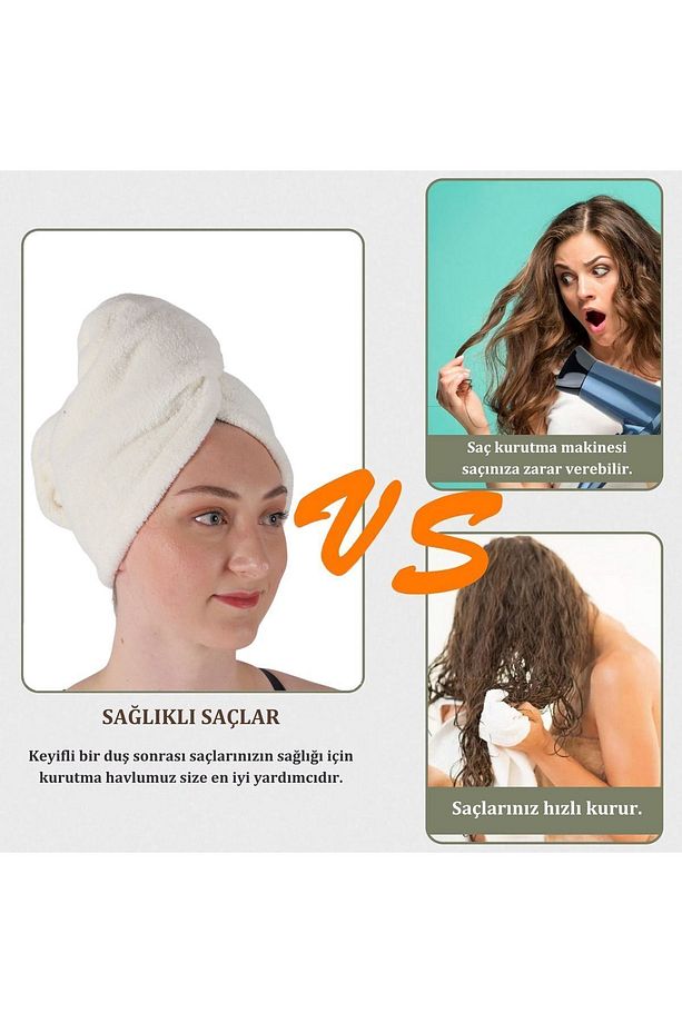 Lüks Soft Saç Kurutma Bonesi - 3