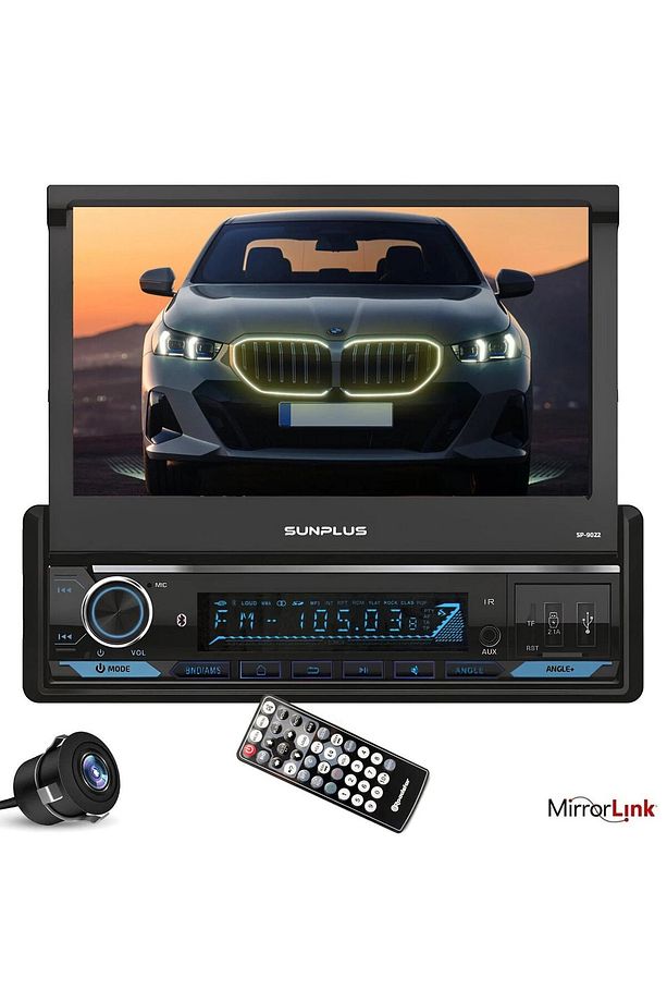 HITECH SP-9022 Indash Teyp 7 İnç 4X55 Watt Bluetooth Mirrorlink Kumanda - 1