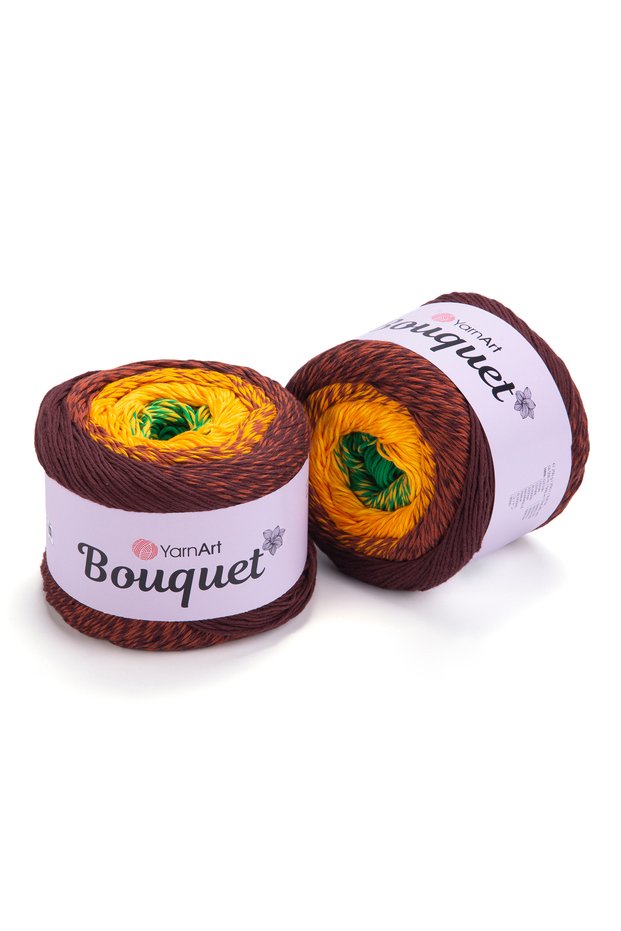 Bouquet Colored Cardigan - 100% Cotton, 250g, 500 Mt Soft and Durable Sweater Hand Knitting Yarn-721