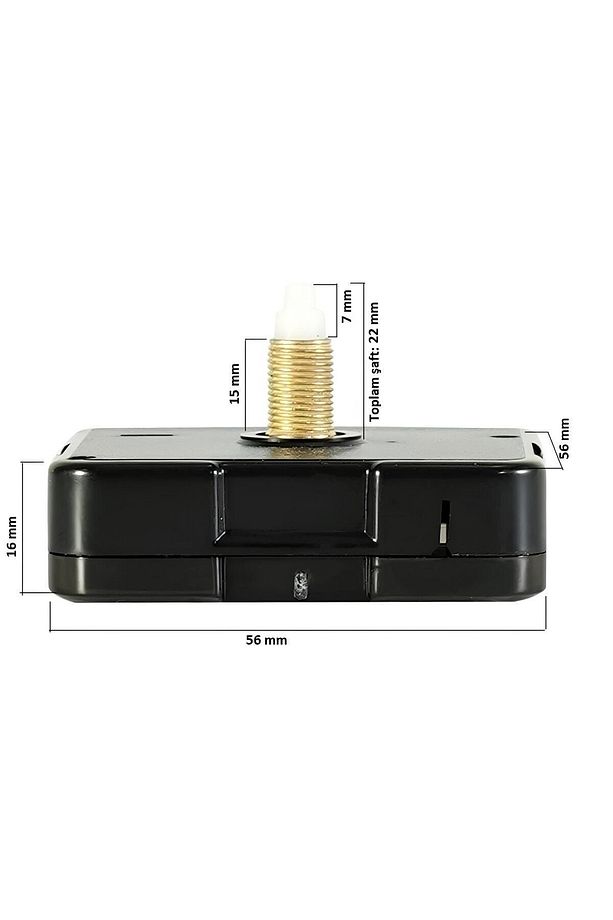 1 Adet Duvar Saati Mekanizması Askısız Şaft Uzunluğu 22 Mm Sessiz (ÜRÜN ÖLÇÜLERİNE DİKKAT EDİNİZ) - 2