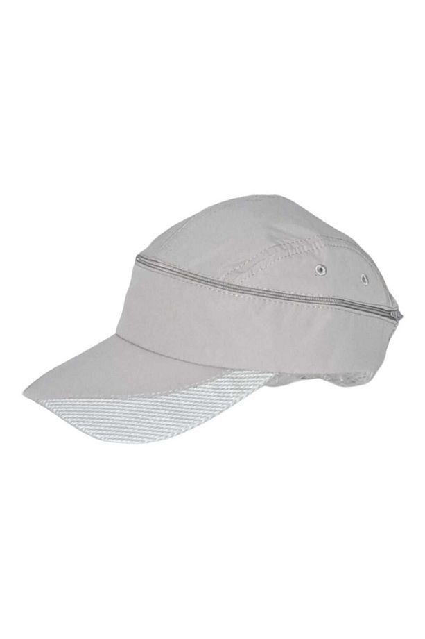 Unisex Mikro Kumaş Fermuarlı Sporcu Koşu Tenis Şapkası Vizör Şapka - 5