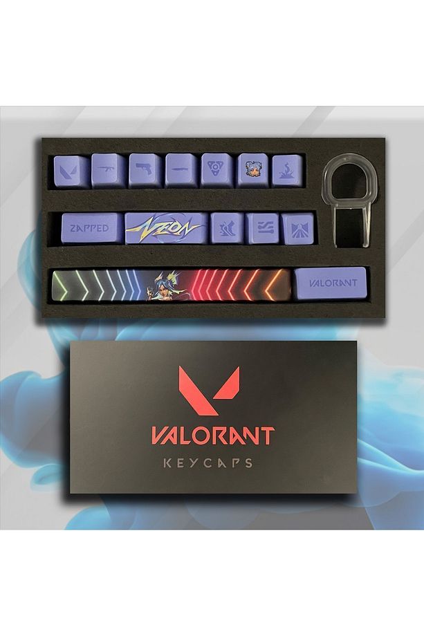 Valorant Neon Keycaps - 14 Adet Klavye Tuşu (MEKANİK KLAVYELER ILE UYUMLUDUR) - 4