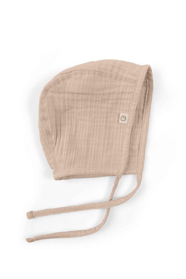 Muslin English Baby Hat Beige Organic Cotton