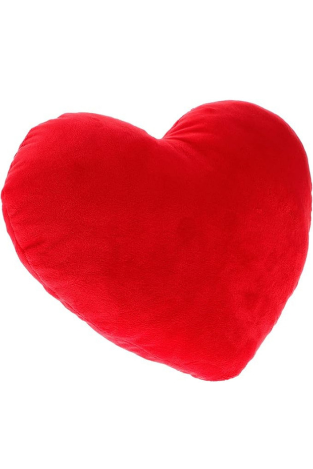 Red Decorative Plush Heart Pillow