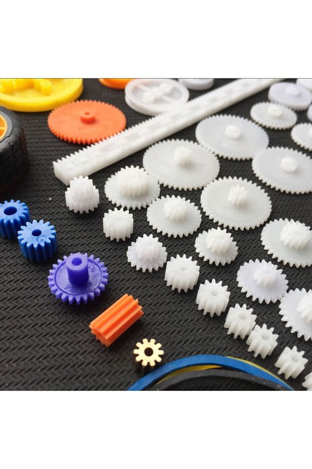 78 Parça Plastik Dişli Seti Rc Çark Arduino Oyuncak Robot Araba Mil Tekerlek - 4
