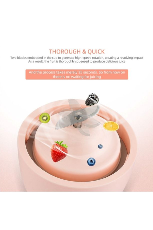 Yeni Nesil Pratik Sağlam El Mikseri Blender Taşınabilir Şarj Edilebilir Meyve Sıkacağı - 2