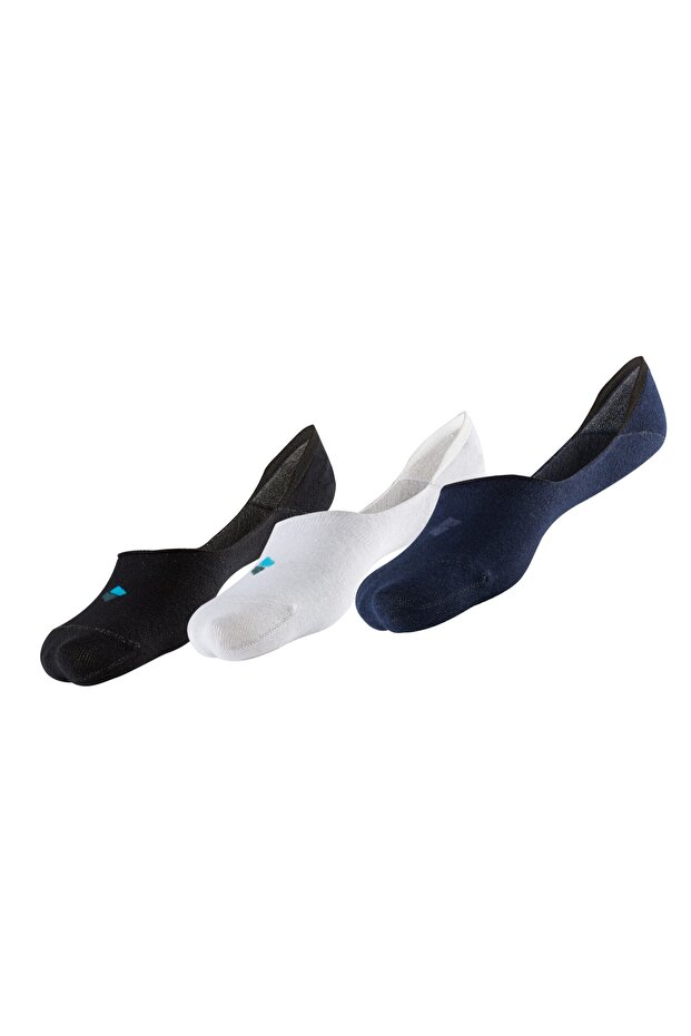 Anti-Smell Ballerina Men's Mixed Silver Socks 3 Pack