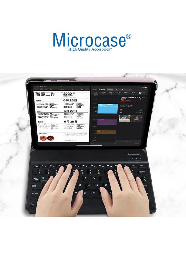 Samsung Galaxy Tab S6 Lite P610 10.4 Inch Tablet Bluetooth Klavyeli Standlı Kılıf - Bkk1 - 2