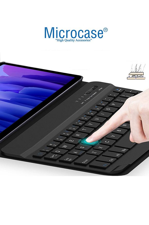 Samsung Galaxy Tab A7 T500 T505 T507 2020 10.4 Bluetooth Klavyeli Standlı Kılıf - Bkk1 - 6