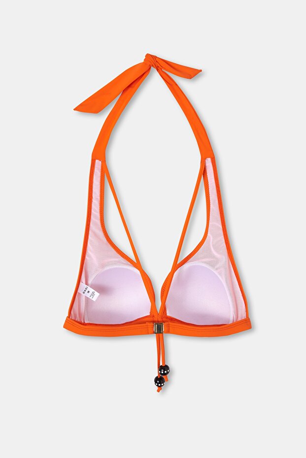 Kadın Turuncu Üçgen Bikini Üstü - 6