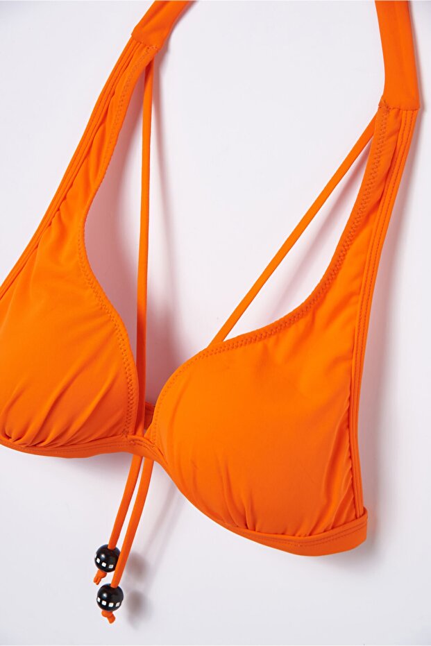 Kadın Turuncu Üçgen Bikini Üstü - 7