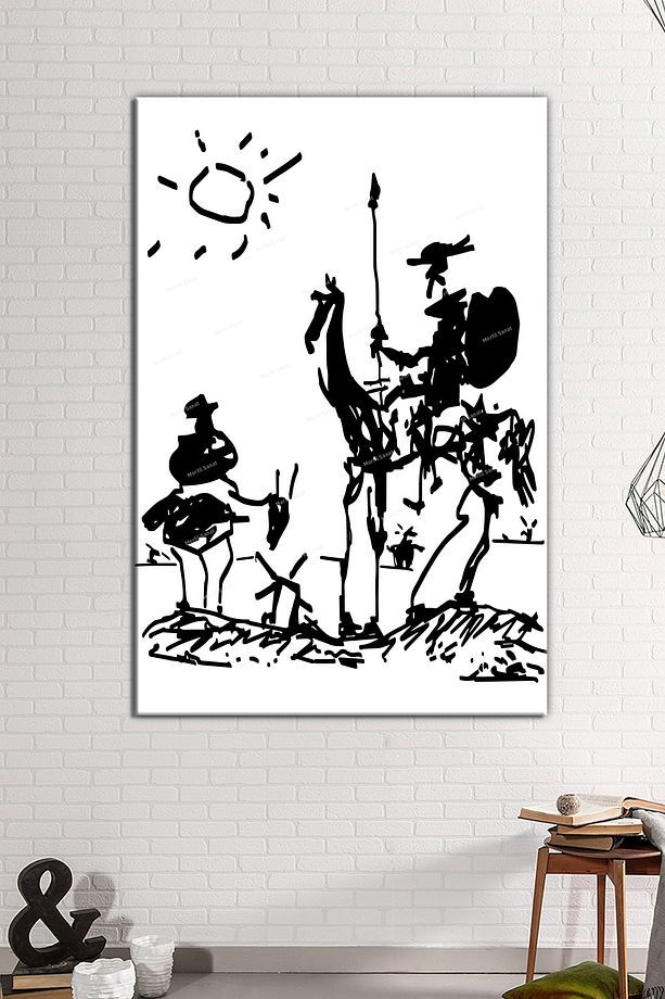 Pablo Picasso Don Kişot Don Quixote Kanvas Tablo - 3