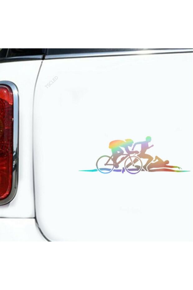 Triathlon 1 - Swimming Cycling Running Car with Sticker