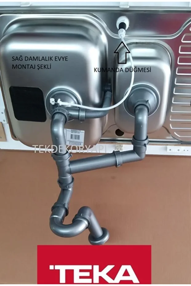 1,5 Göz Kumandalı Evye Sifon Takımı - 2