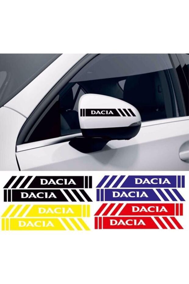 Dacia Mirror Sticker Label Ribbon Black Color