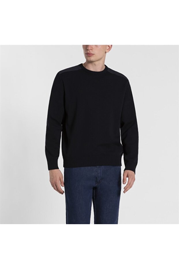 Men's Knitted Roundneck C.W.Wool Sweater