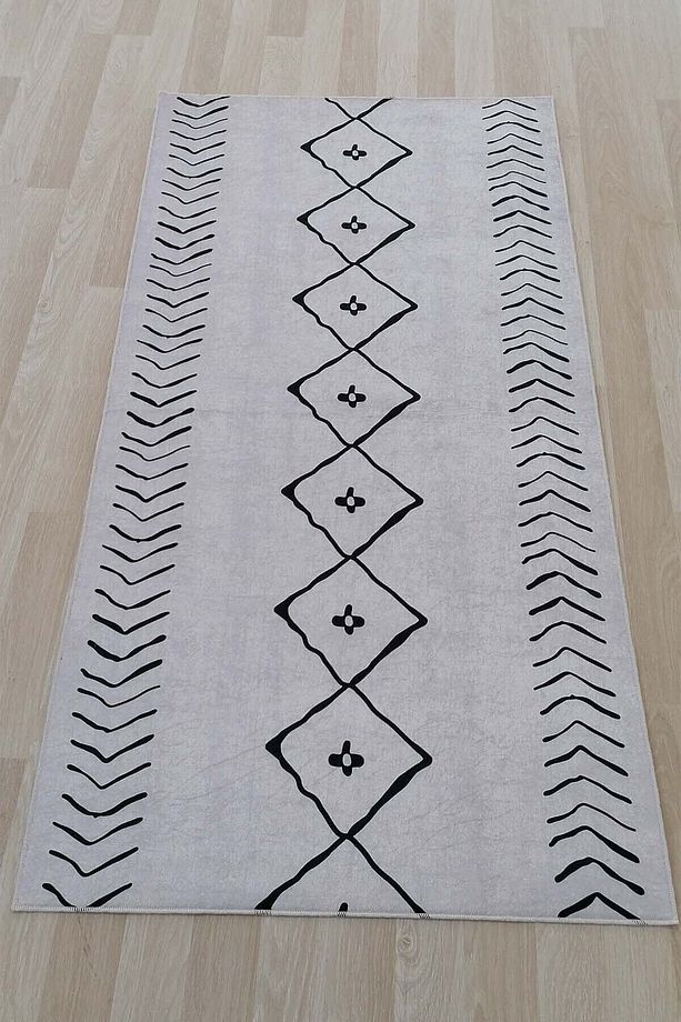Kaymaz Tabanlı Rulo Yolluk Morocco Bej Ar314 - 4