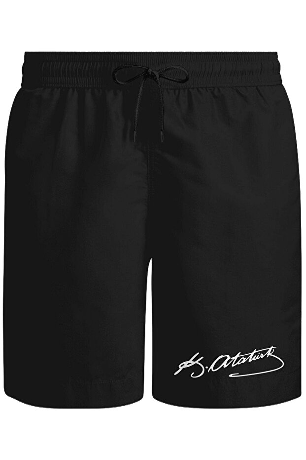 Black Mustafa Kemal Atatürk Signed Shorts
