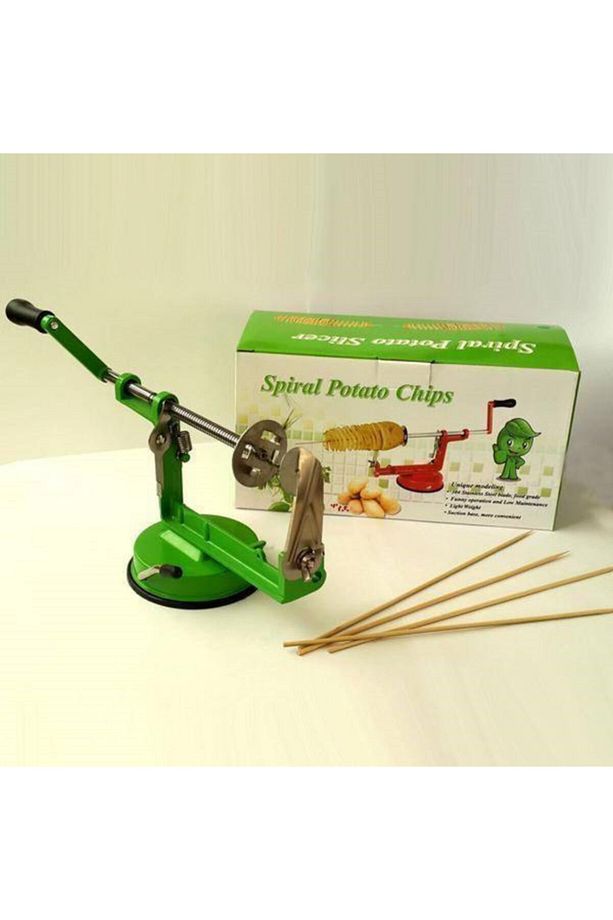 2 Adet Spiral Patates Dilimleyici Makinesi Çubukta Cips Patates Yapma - 2