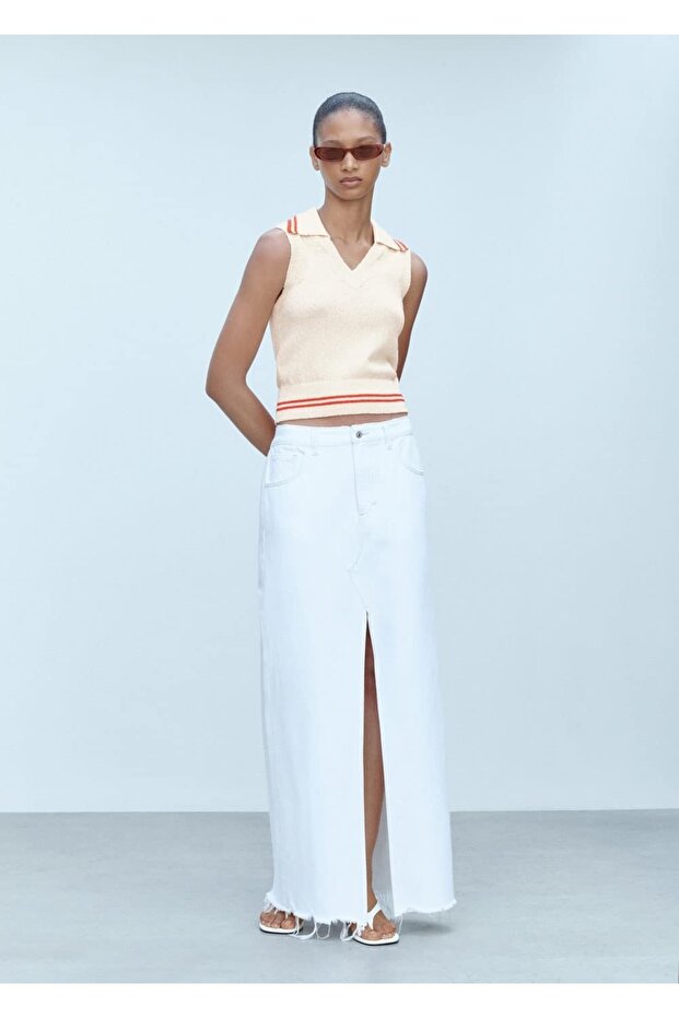 Çizgili örgü süveter - 2