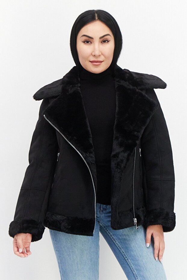 Women Plain Softshell Jacket, Black - 1