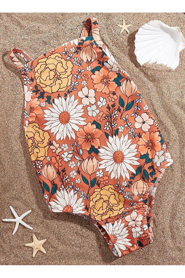 UV Protective Girls' Swimsuit - Summer Vibe