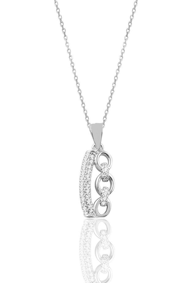 Kadın Gümüş Zincir Modeli Zirkon Taşlı Üçlü Set SGTL9077 - 3
