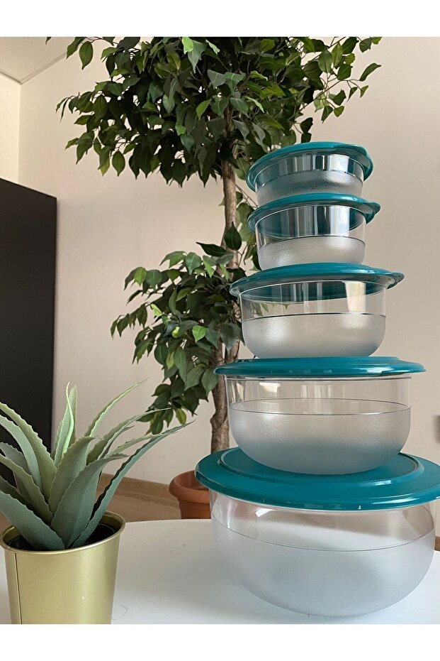 Kristalin 5li Saklama Ve Servis Kabı - 1