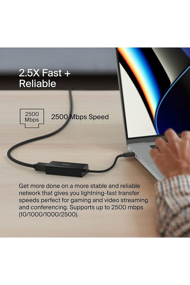 USB-C - 2,5 GB Ethernet adaptörü, USB IF sertifikalı Thunderbolt 3 ve 4/USB-C LAN - 2