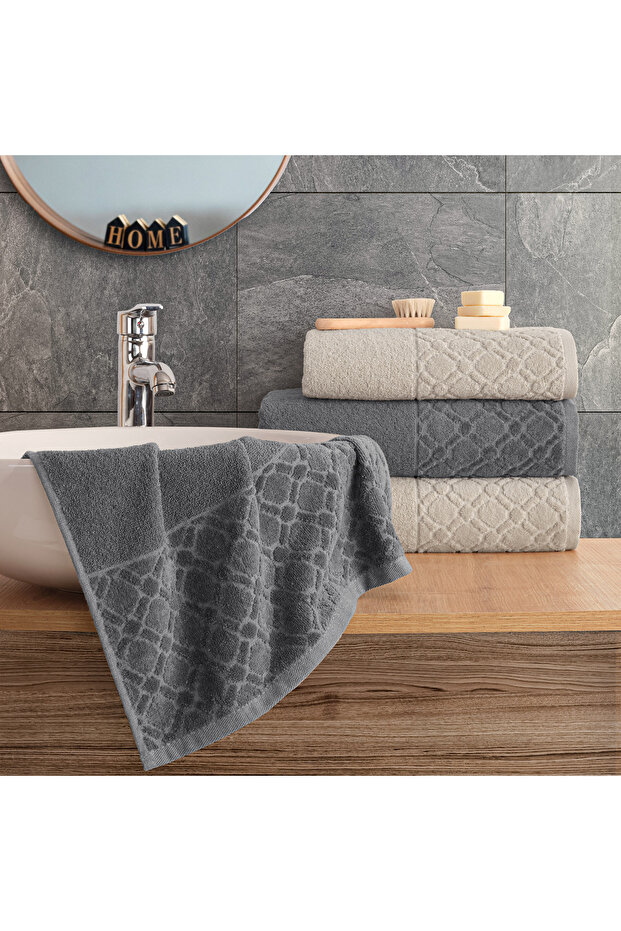 Diana 4 Piece Velvet Boxed Bath Towel Set | Dowry List | Bath Towel | Hand and Face Towel