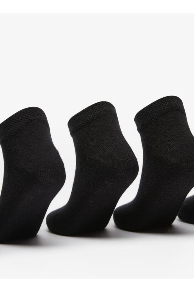 جوارب سادة بطول الكاحل - طقم من 5 قطع - 2