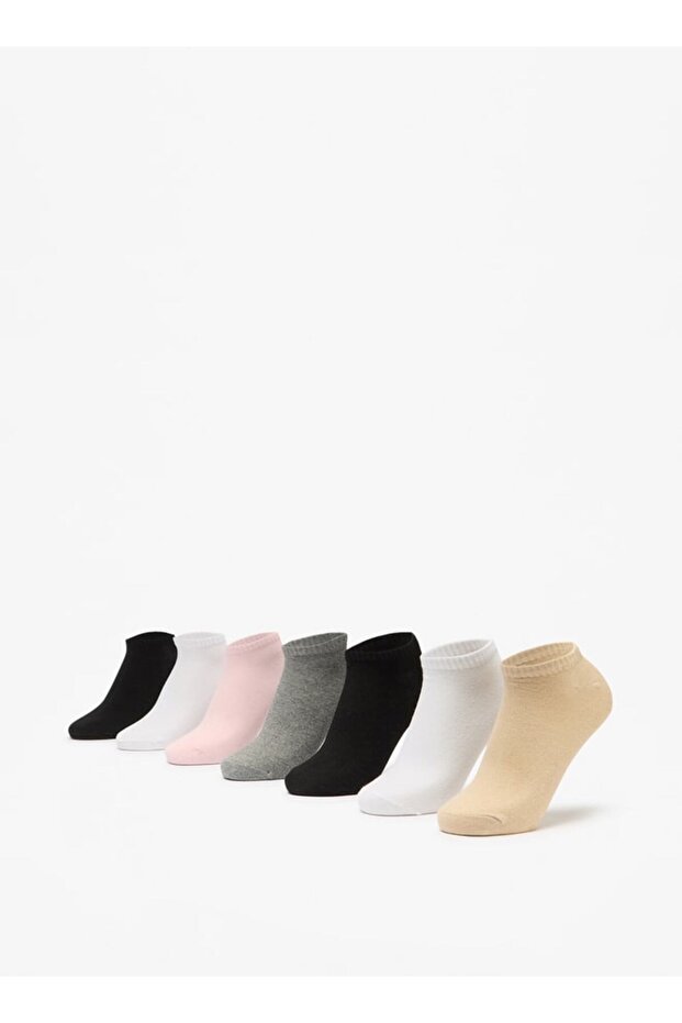 Flora Bella Solid Ankle Length Socks - Set of 7