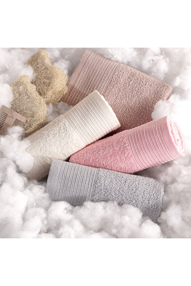Ada Softline 4-Pack 50*90 Cotton Hand and Face Towels | Towel & Towel Set | Towel | Towel Set | Dowry