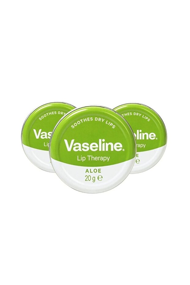 3 Pieces Lip Therapy Aloe Vera Softening / Moisturizing Lip Cream 20 Gr X3