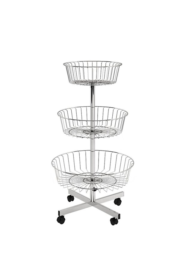High Quality Wire Basket 3 Tier Stand